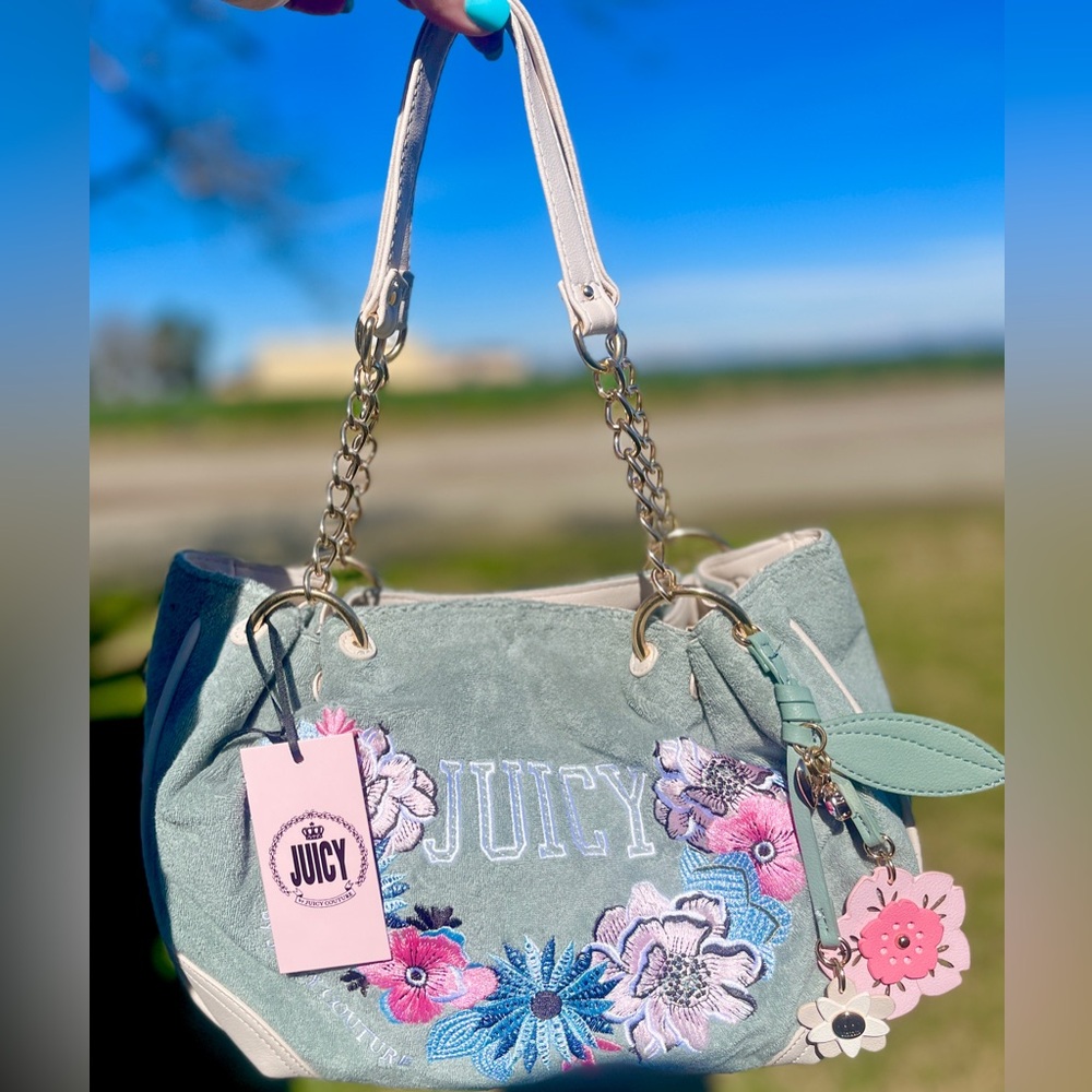 Juicy Couture Retro Bloom RARE Satchel NEW RELEASE Hawaiian Flowers